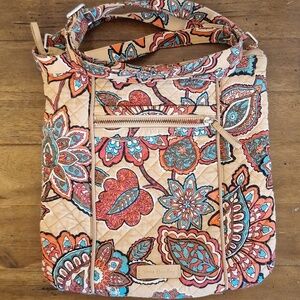 Vera Bradley Quilted Tan Paisley Crossbody Shoulder Bag